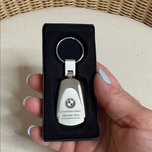 New OEM BMW Silver Key Chain